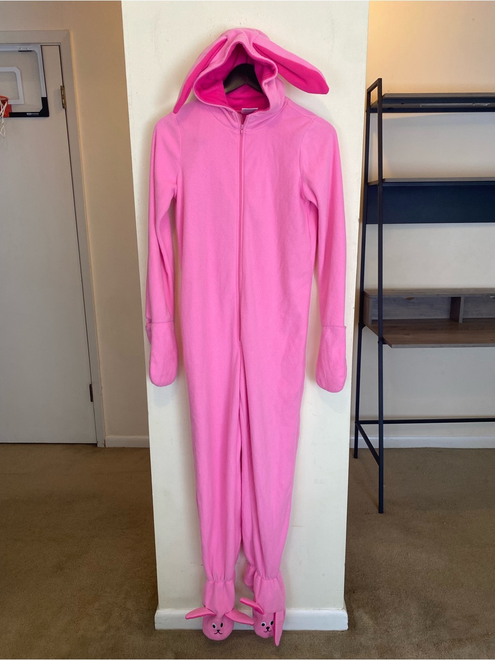 A Christmas Story Ralphie Deranged Pink Bunny Suit Pajamas Childrens L XL Rabbit